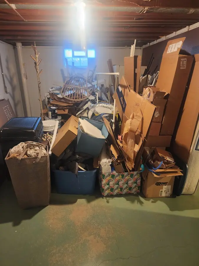 Roll-off dumpster container at job site for Yard Waste Dumpster Rental in Sadsbury